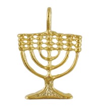 Gold Filled Seven Branch Menorah Pendant